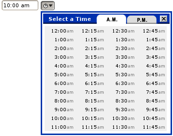 Fancy Time Picker Como veis es una tabla con muuuuuuuuuchos números (no usable)