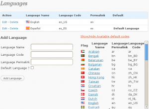 Selección de los distintos idiomas Selección de los distintos idiomas